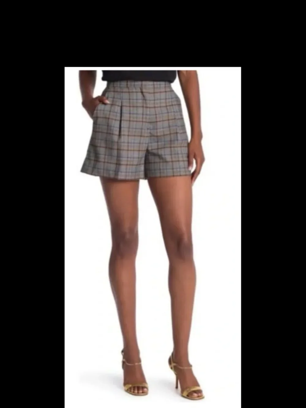 Rachel Zoe Plaid Pleated Shorts – Size 6